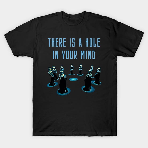 There is a Hole in Your Mind - Gray Council - Black - B5 Sci-Fi T-Shirt by Fenay-Designs